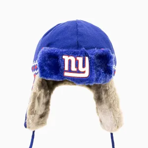 New York Giants NFL Trapper Knit Cuff Beanie Hat