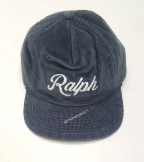 Nwt Polo Ralph Lauren Blue 'Ralph' Corduroy Adjustable Strap Back