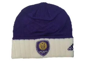 Orlando City SC Adidas Purple and White Acrylic Knit Skull Beanie Hat Cap