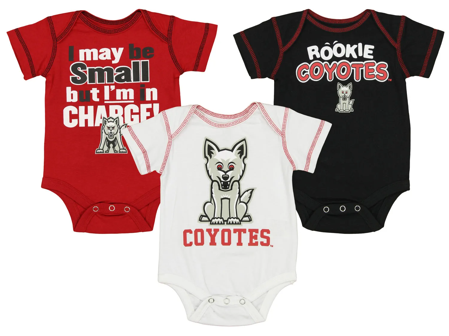 Outerstuff NCAA Infants South Dakota Coyotes 3 Pack Creeper Bodysuit Set