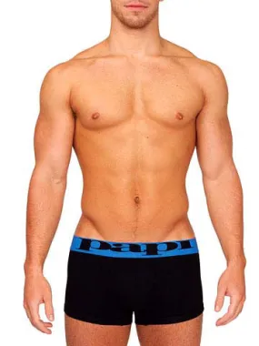 Papi Brazilian Trunk Underwear Black/Blue 980576 Size M