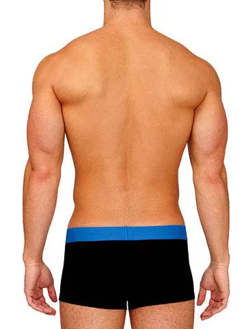 Papi Brazilian Trunk Underwear Black/Blue 980576 Size M