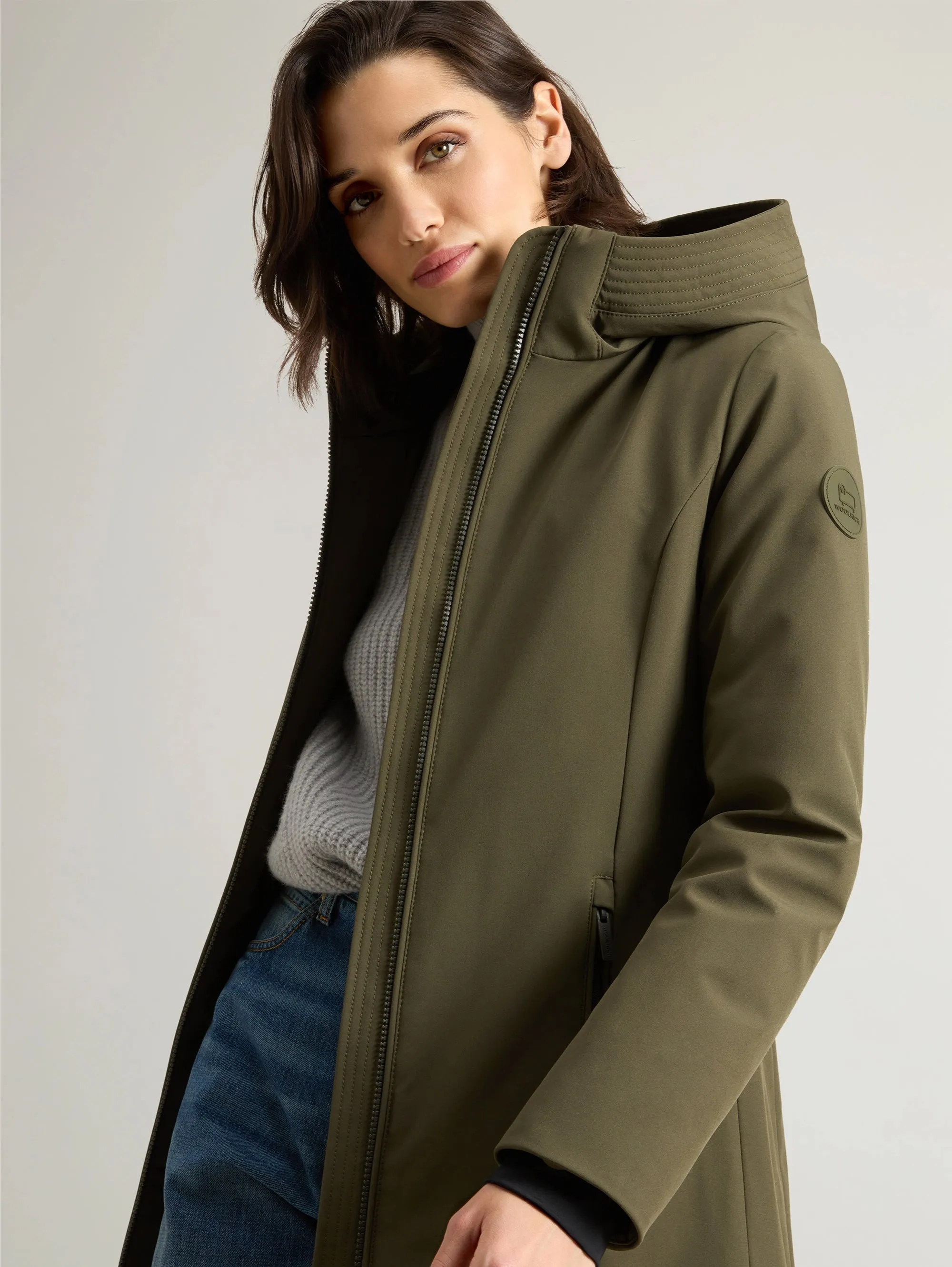 Parka Anti Vento con Cappuccio Firth Verde