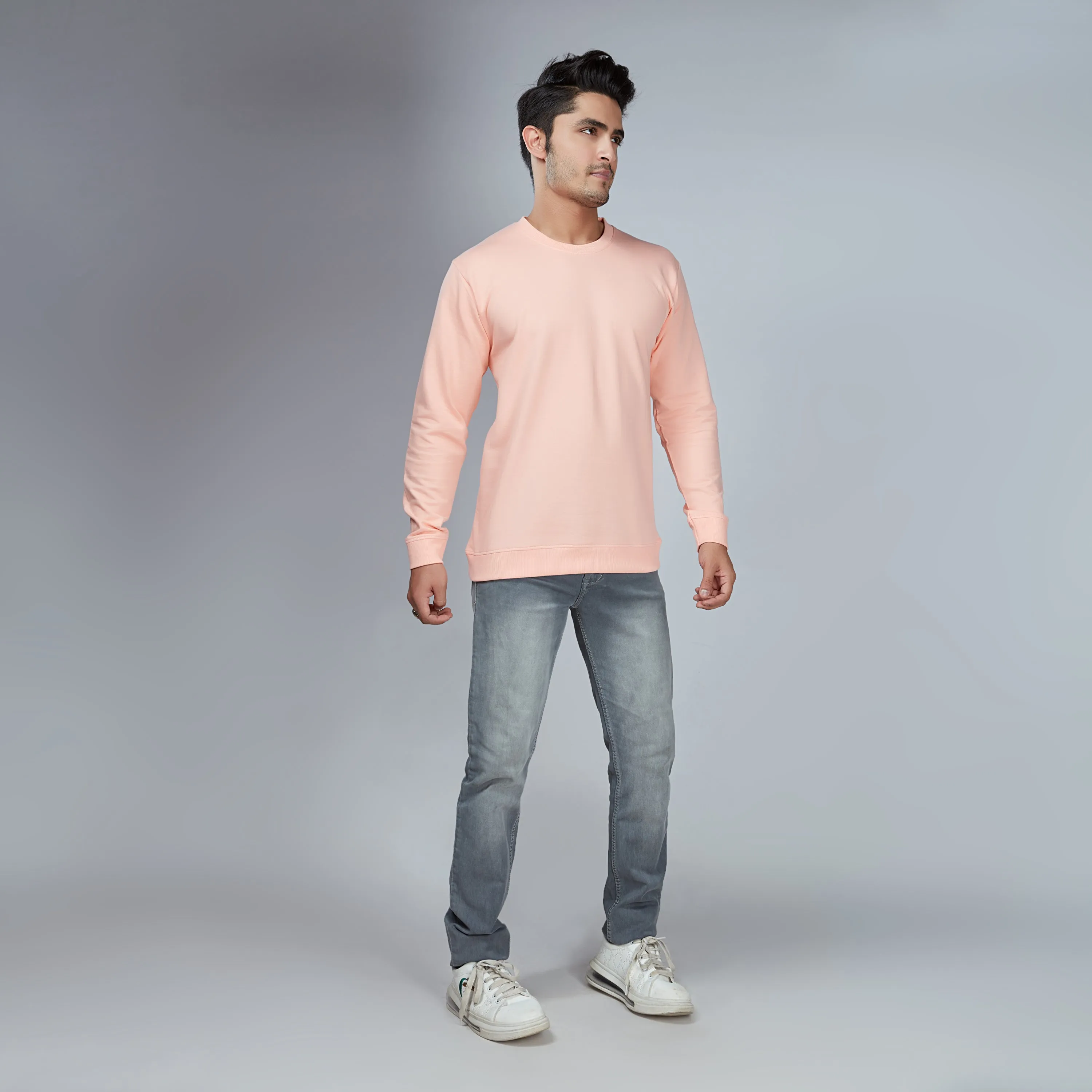 Peachy Peach Crew Neck Sweatshirt