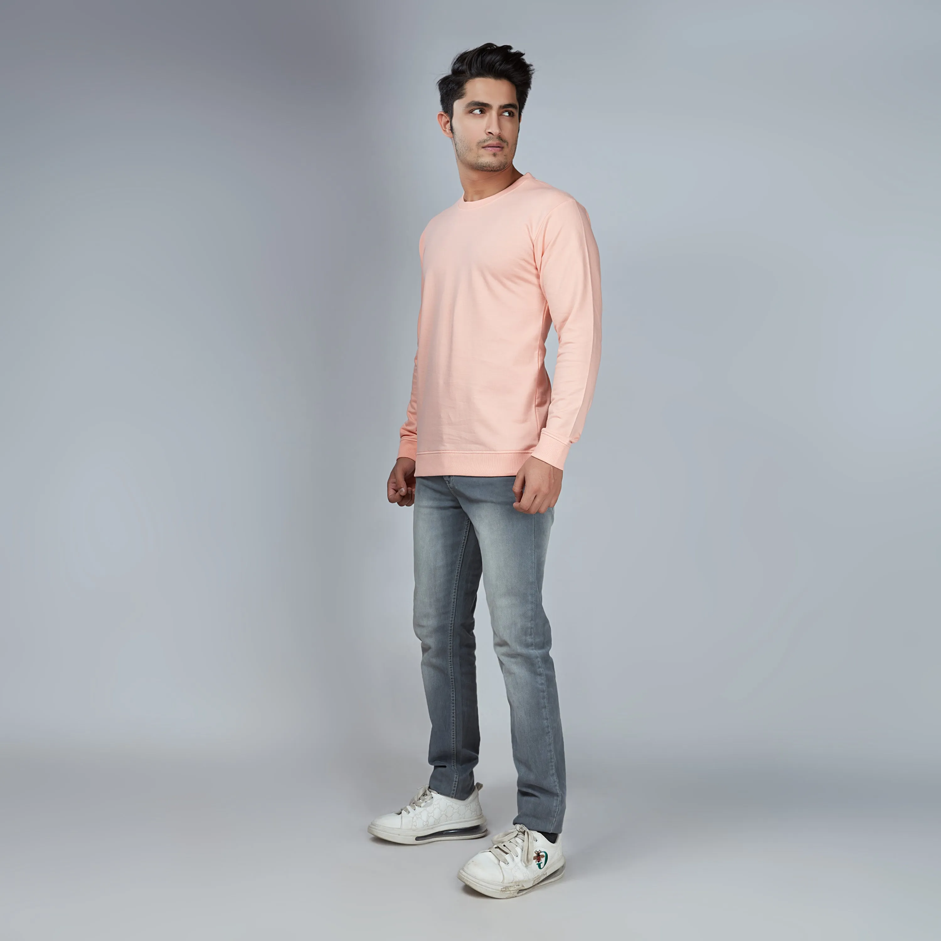 Peachy Peach Crew Neck Sweatshirt