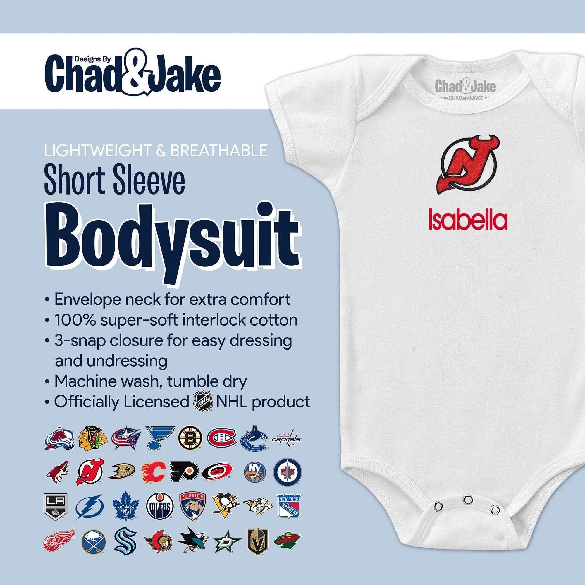 Personalized New Jersey Devils Bodysuit