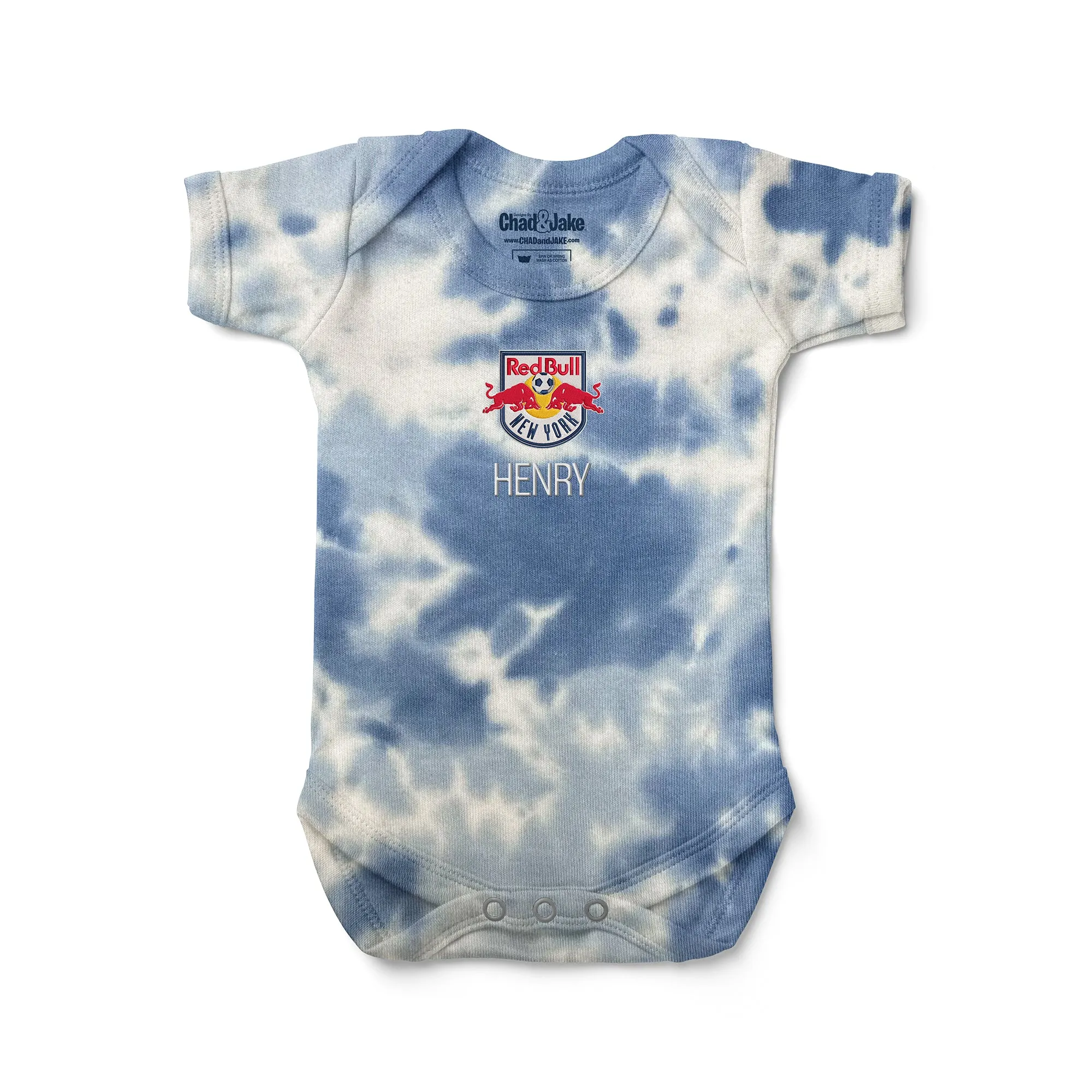 Personalized Tie Dye New York Red Bulls Bodysuit