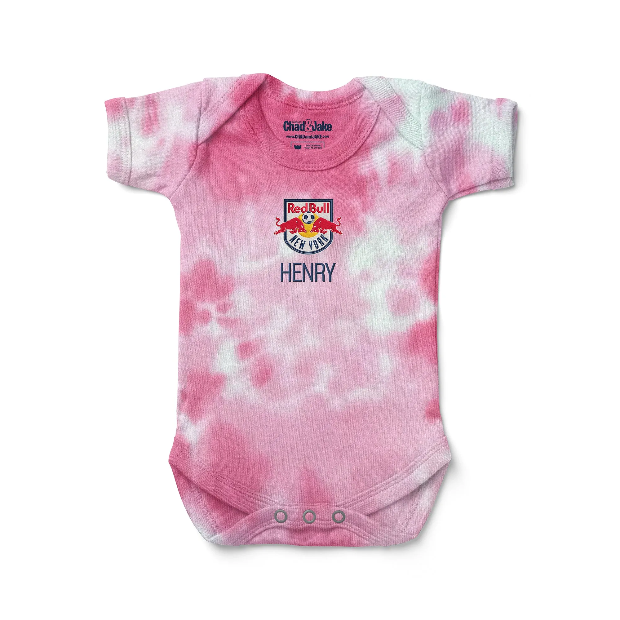 Personalized Tie Dye New York Red Bulls Bodysuit