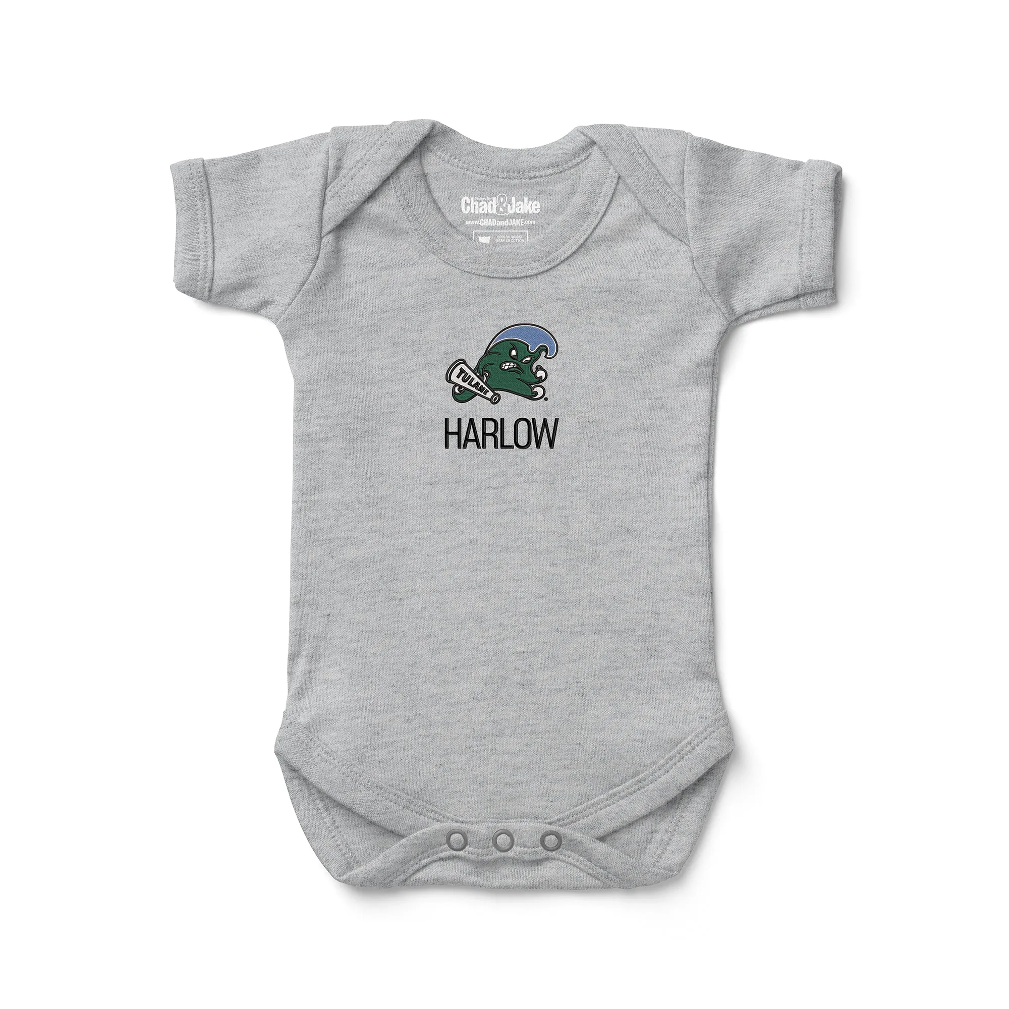 Personalized Tulane Green Wave Bodysuit