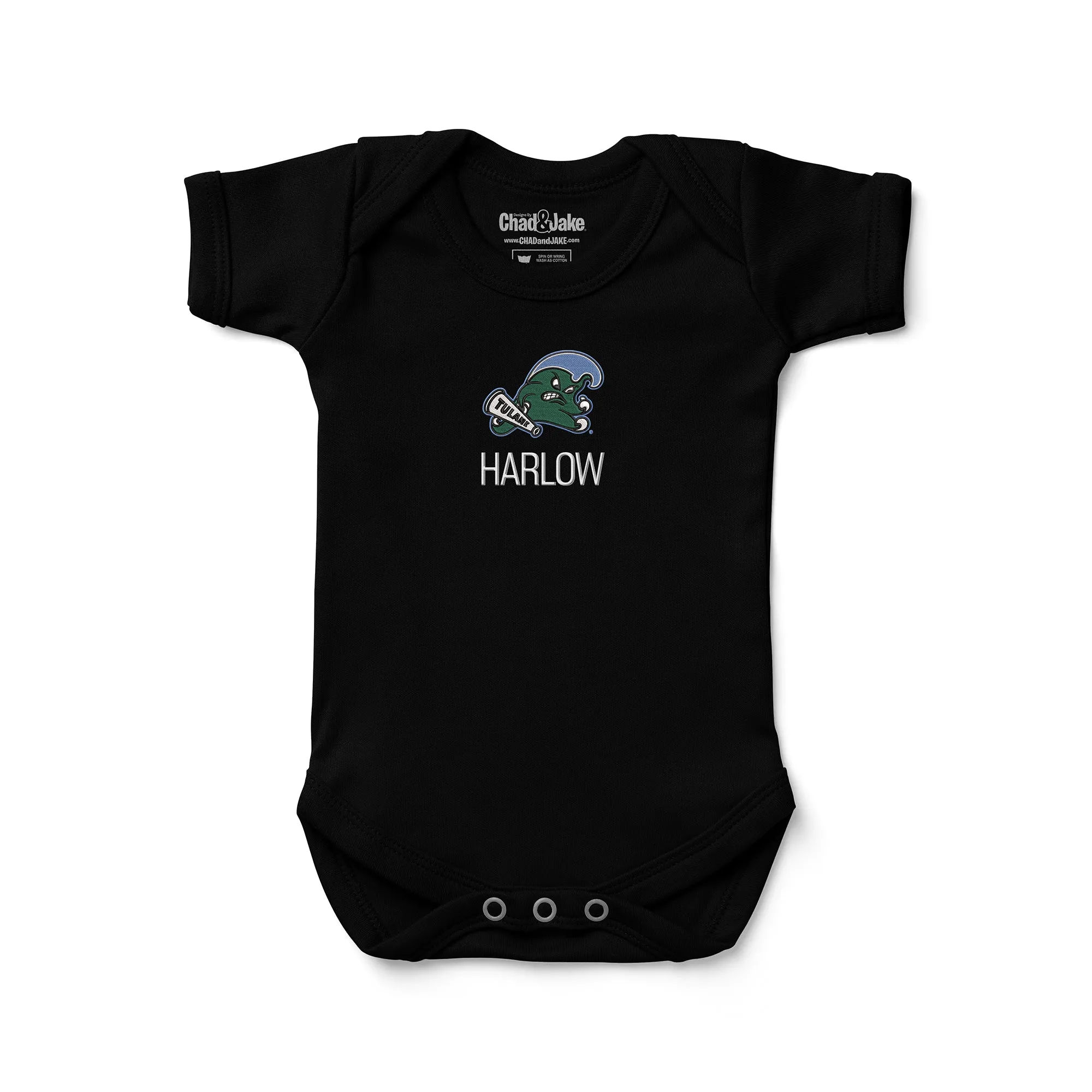 Personalized Tulane Green Wave Bodysuit