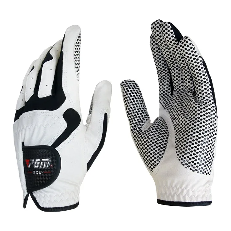 PGM Golf Left Hand Microfiber Cloth Anti-Slip Single Gloves for Men (Color:White Size:22)