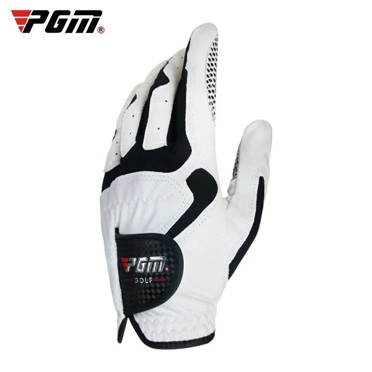 PGM Golf Left Hand Microfiber Cloth Anti-Slip Single Gloves for Men (Color:White Size:22)