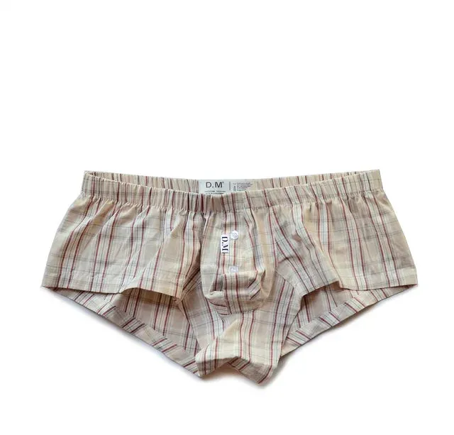 Plaid Pattern Elastic Waist Boxer