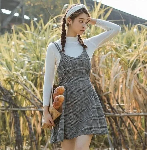 Plaid Spaghetti Strap Dress