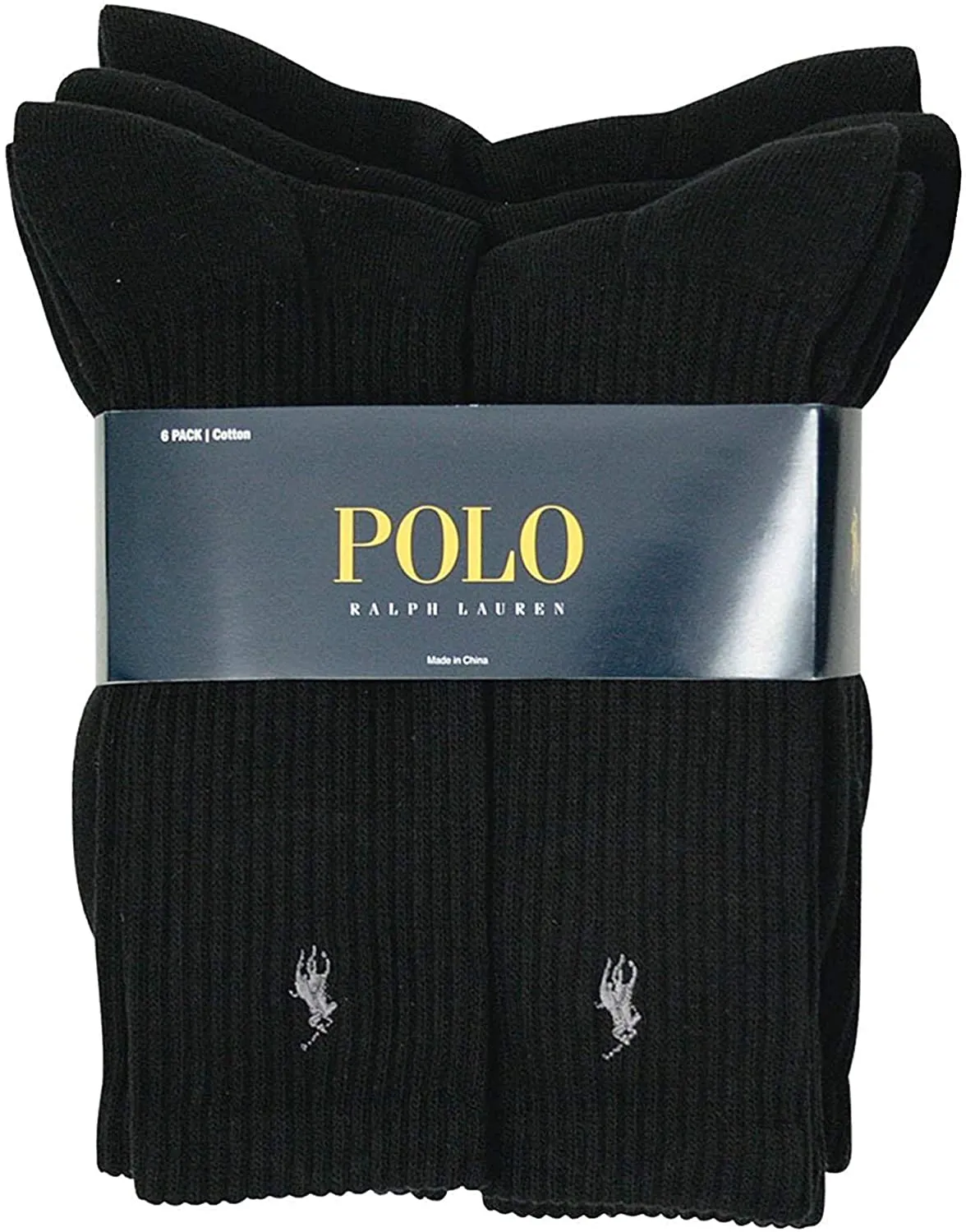 Polo Ralph Lauren Boys 6-Pack Athletic Crew Socks