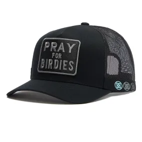 Pray For Birdies Interlock Knit Trucker Hat Onyx - AW23