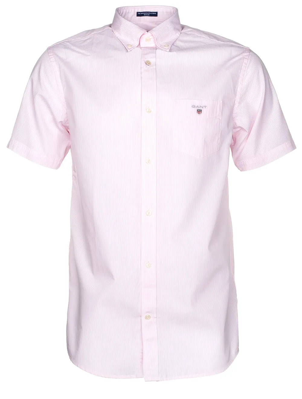 Regular Fit Broadcloth Banker Buttondown Shortsleeve California Pink