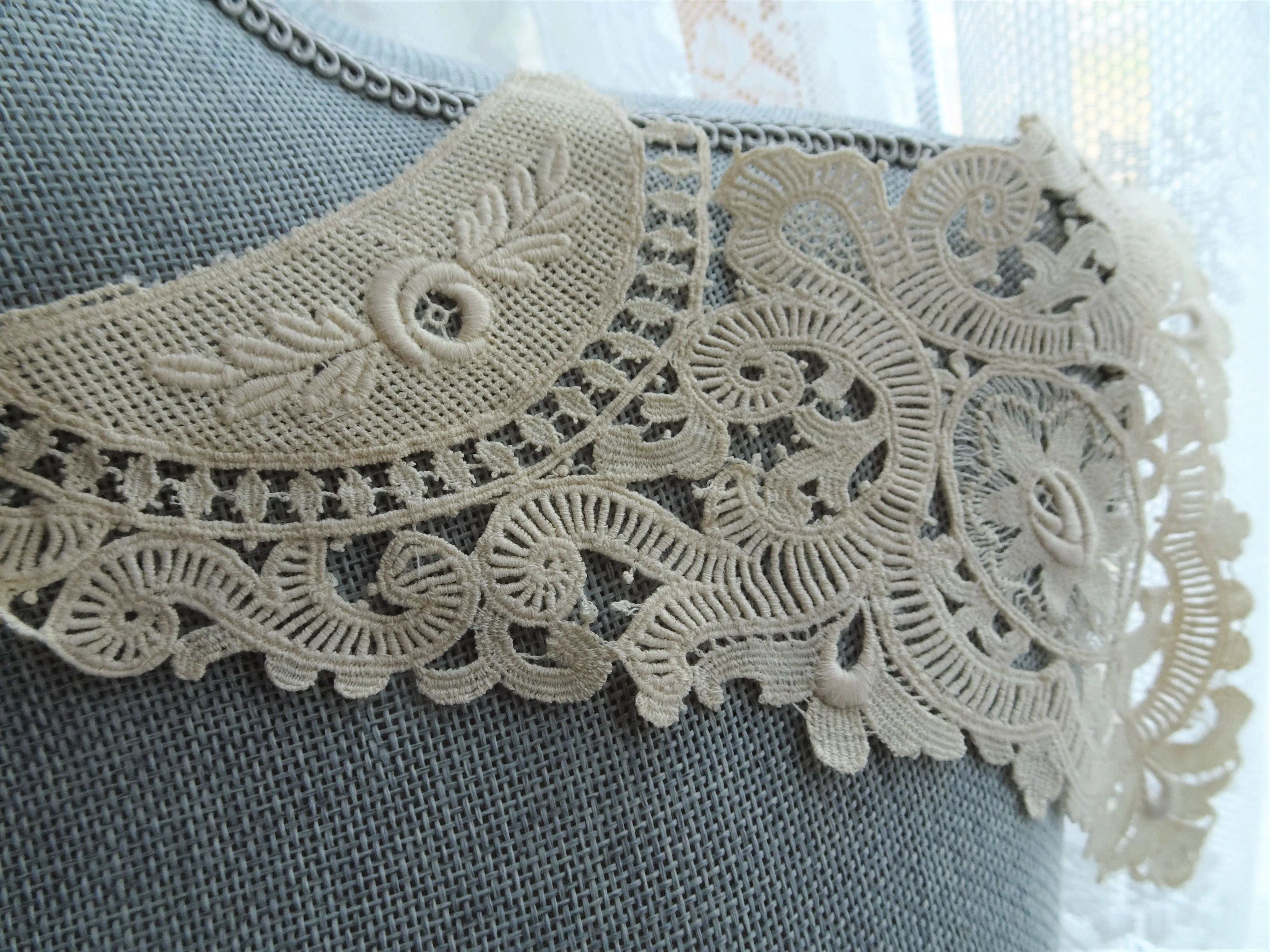 RESERVED UNIQUE Antique Collar, Intricate French Lace Collar Applique, Beautiful Design,Collectible Vintage Collars