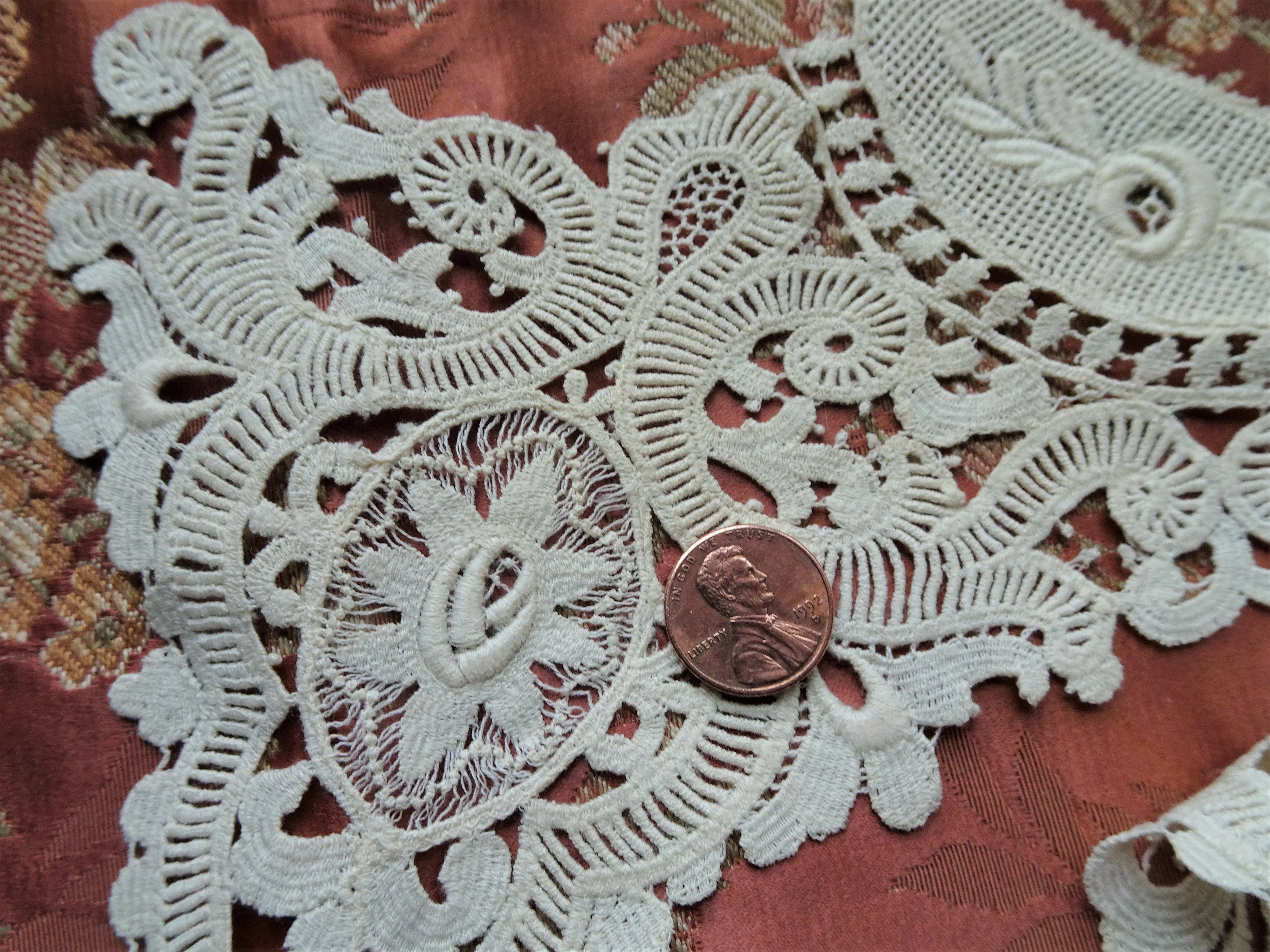 RESERVED UNIQUE Antique Collar, Intricate French Lace Collar Applique, Beautiful Design,Collectible Vintage Collars