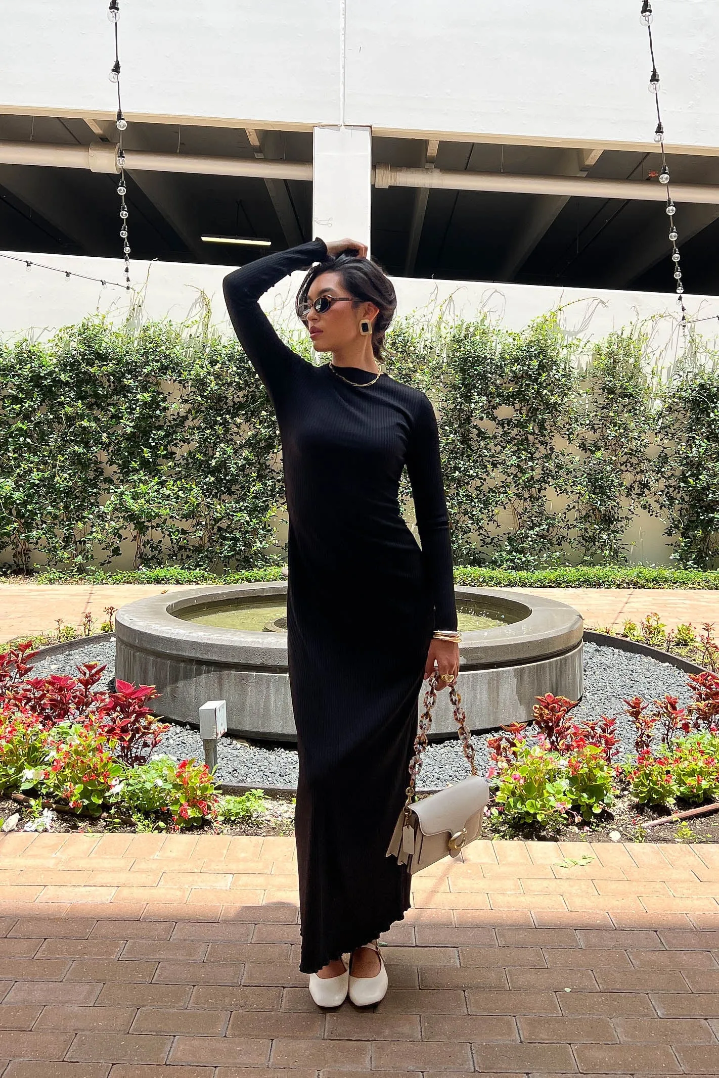 ROWAN LONG SLEEVE MAXI DRESS / BLACK