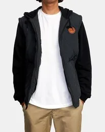 RVCA Grant Hooded Puffer Jacket - Black