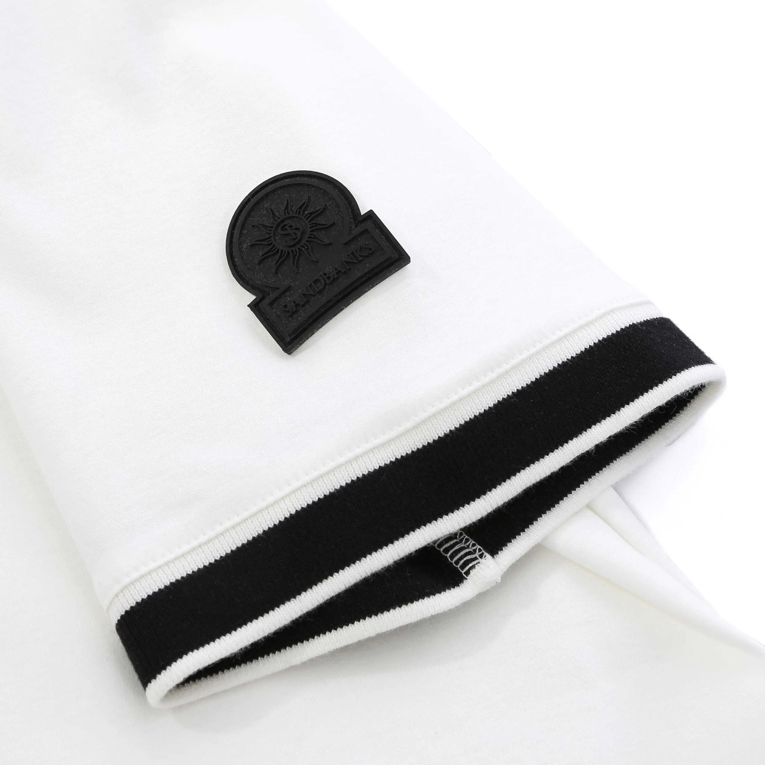 Sandbanks Silicone Zip Polo Shirt in White