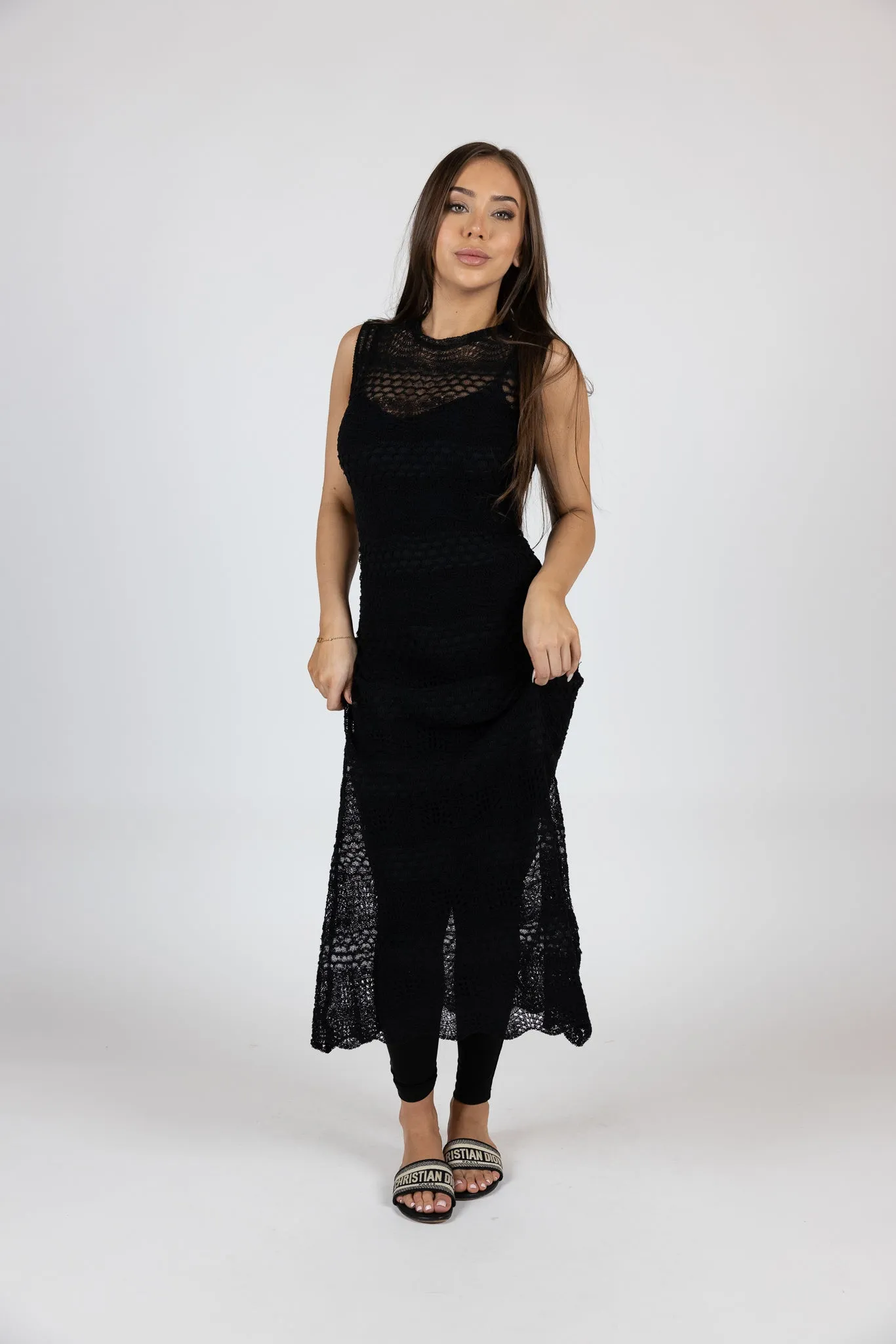 Sleeveless Crochet/Lace Dress