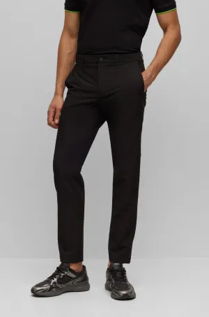 Slim Fit Easy Iron Stretch Chinos - Black