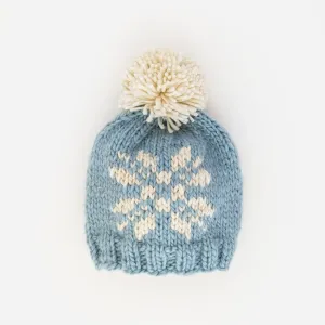 Snowflake Surf Blue Beanie Hat for Baby & Kids