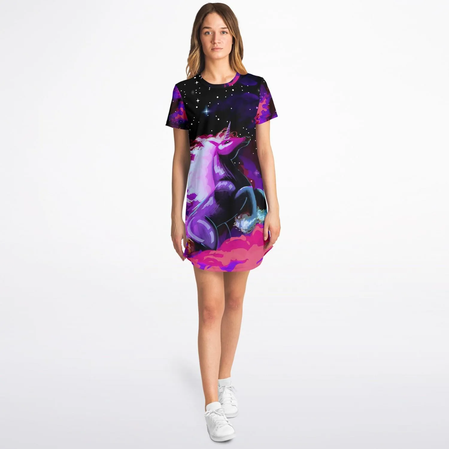 Space Unicorn T-Shirt Dress