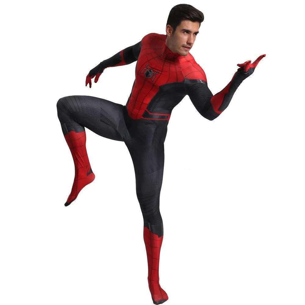 Spider-Man Far From Home Peter B Parker Cosplay Costume Halloween Outfits Bodysuit For Adult Kids