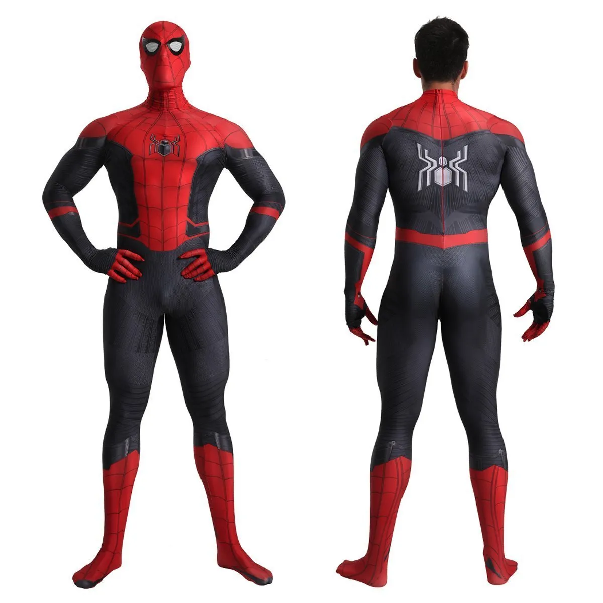 Spider-Man Far From Home Peter B Parker Cosplay Costume Halloween Outfits Bodysuit For Adult Kids