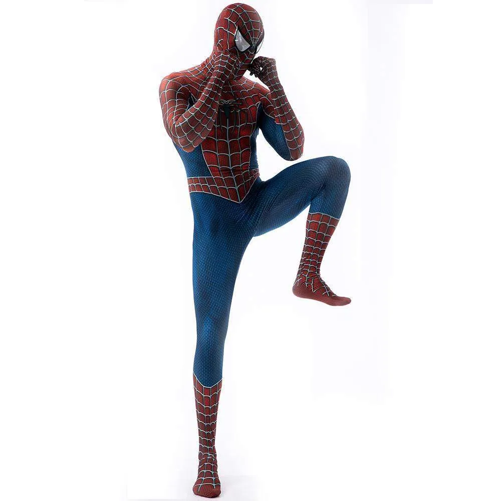 Spider-Man Tony Costume Cosplay Jumpsuit Superhero Bodysuit Tights Halloween