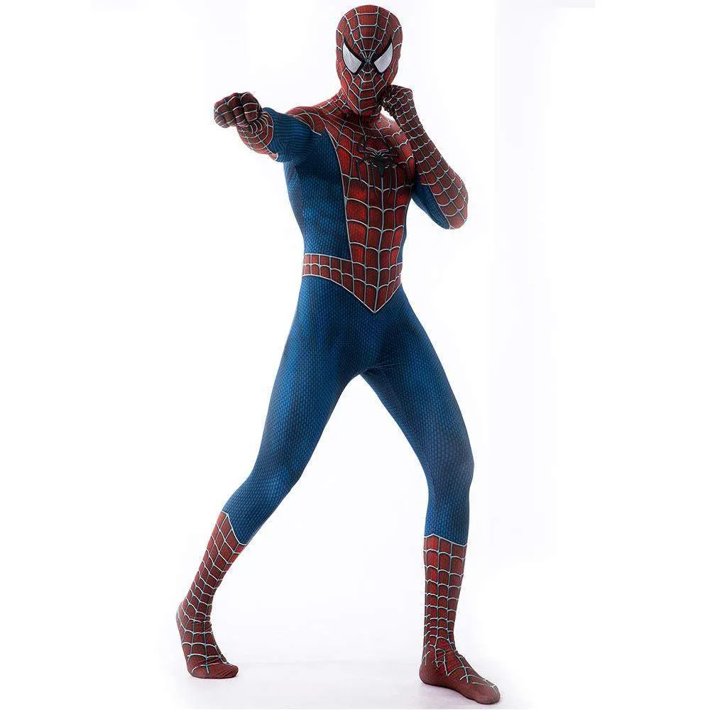 Spider-Man Tony Costume Cosplay Jumpsuit Superhero Bodysuit Tights Halloween