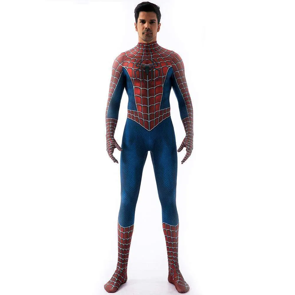 Spider-Man Tony Costume Cosplay Jumpsuit Superhero Bodysuit Tights Halloween