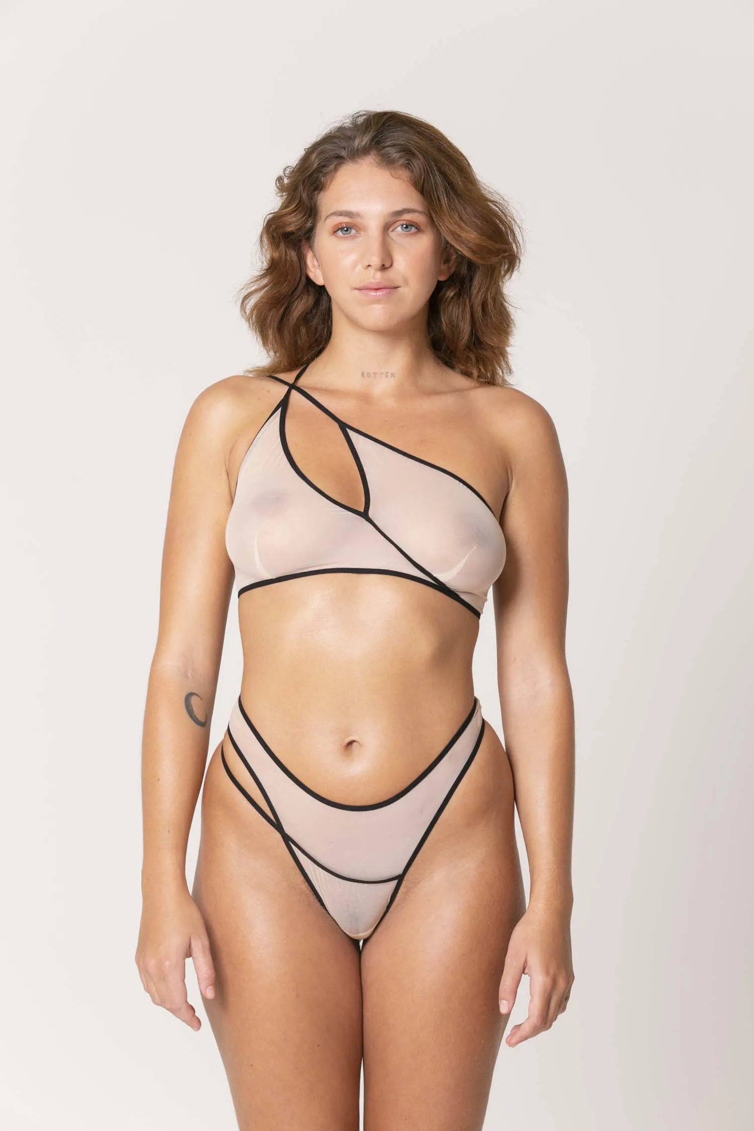 SPIRAL BRA / BEIGE