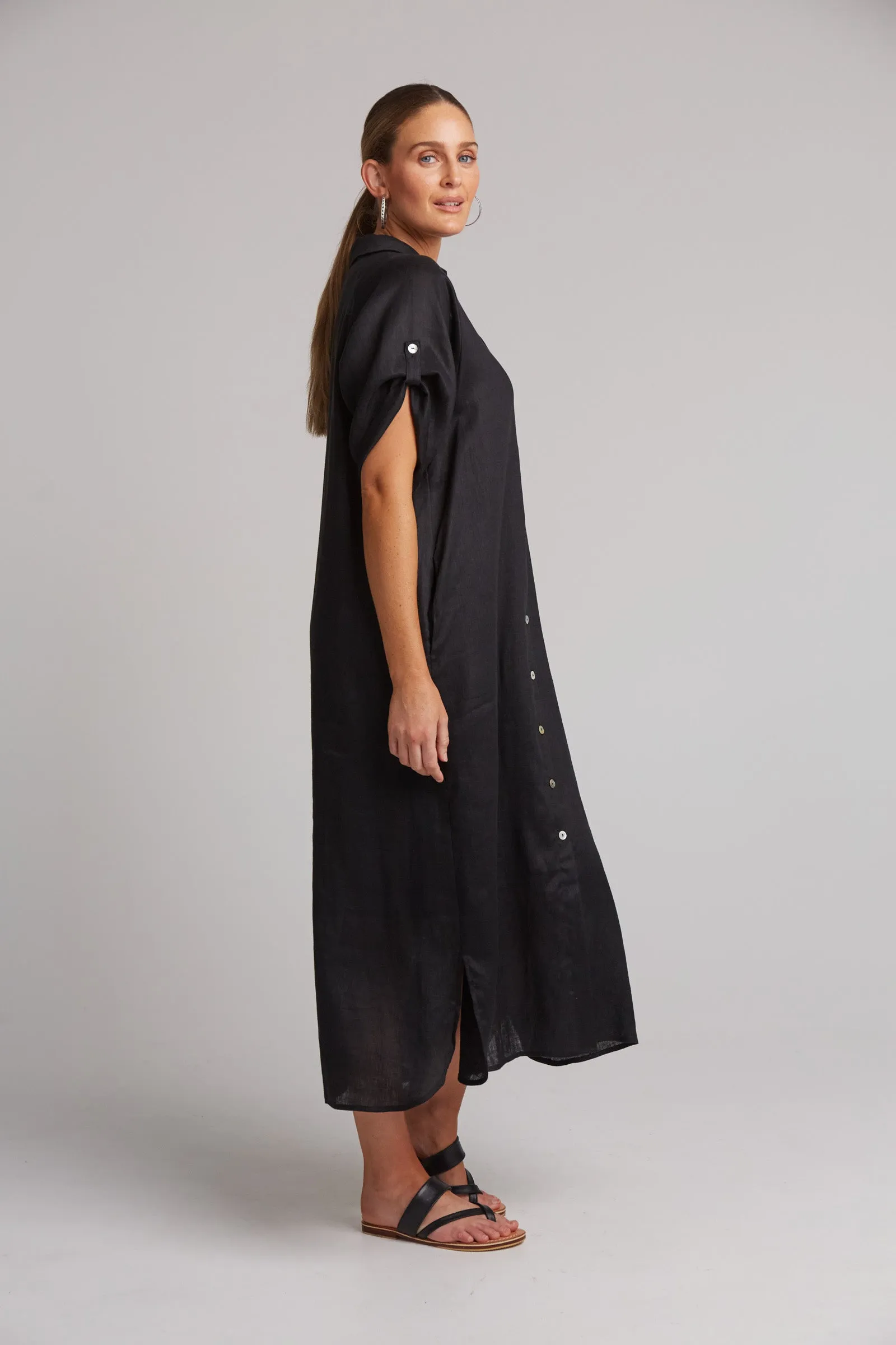 Studio Shirt Dress - Ebony