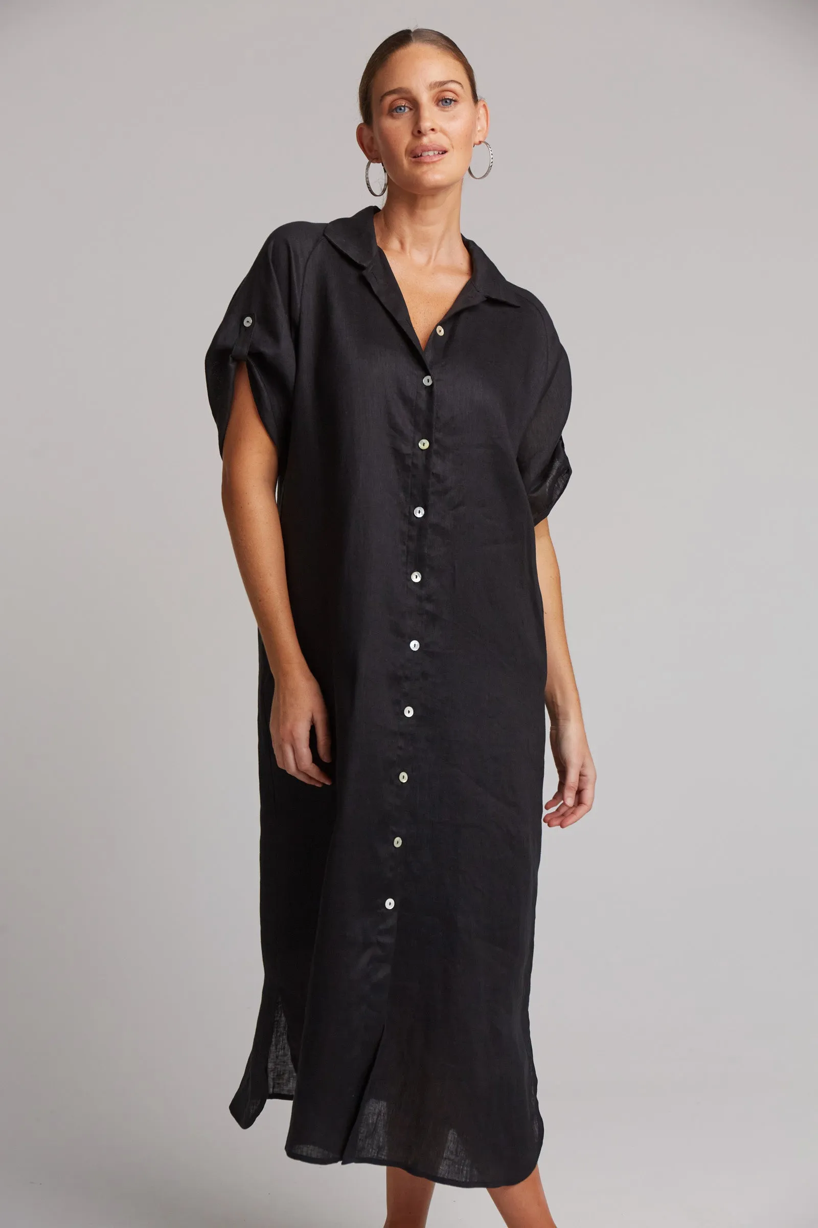 Studio Shirt Dress - Ebony