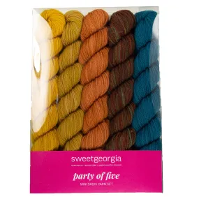 SweetGeorgia Tough Love Sock Party of Five Mini-Skein Set Yarn - Farm To Table