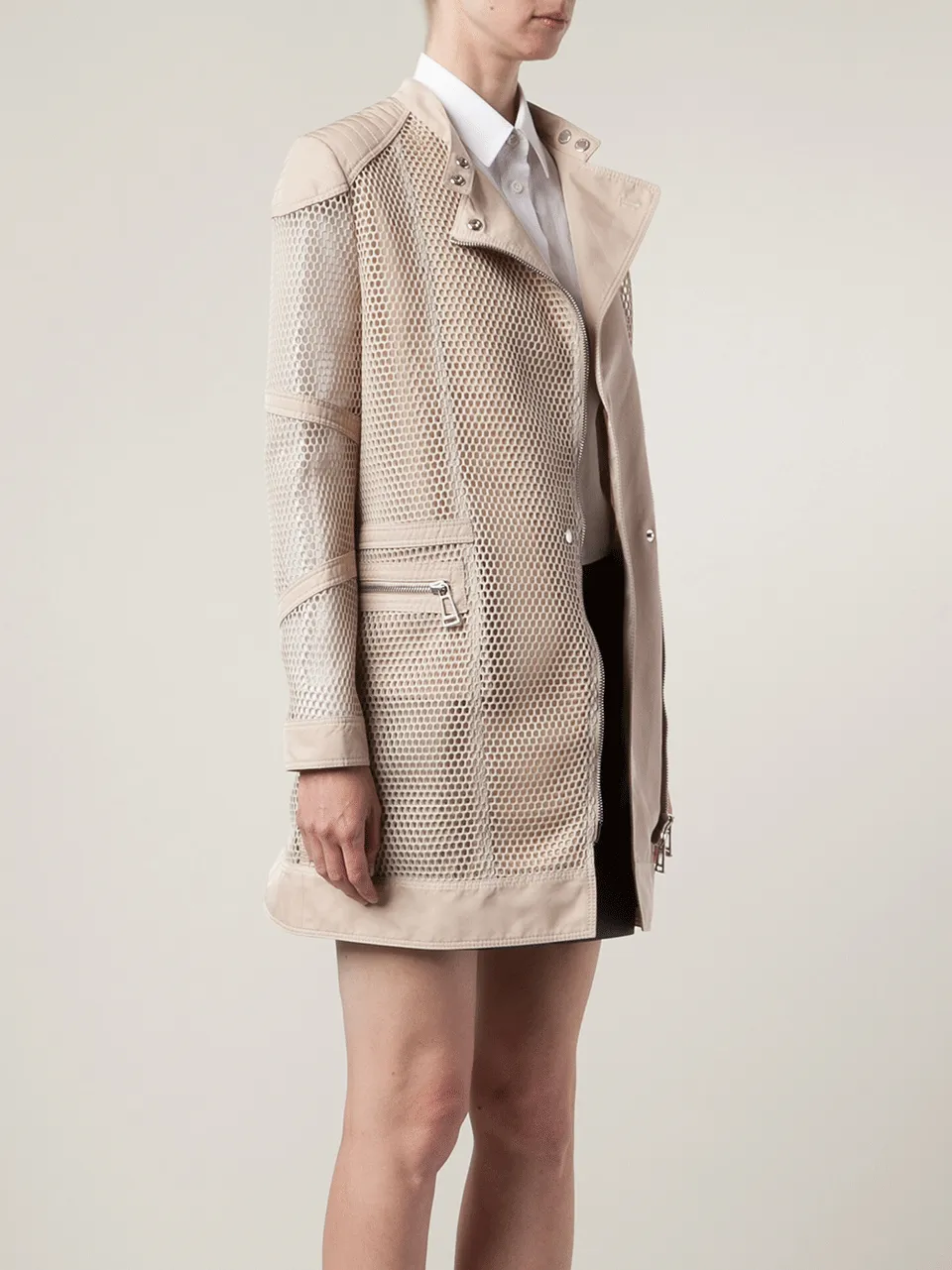 Techno Mesh Perforated Coat