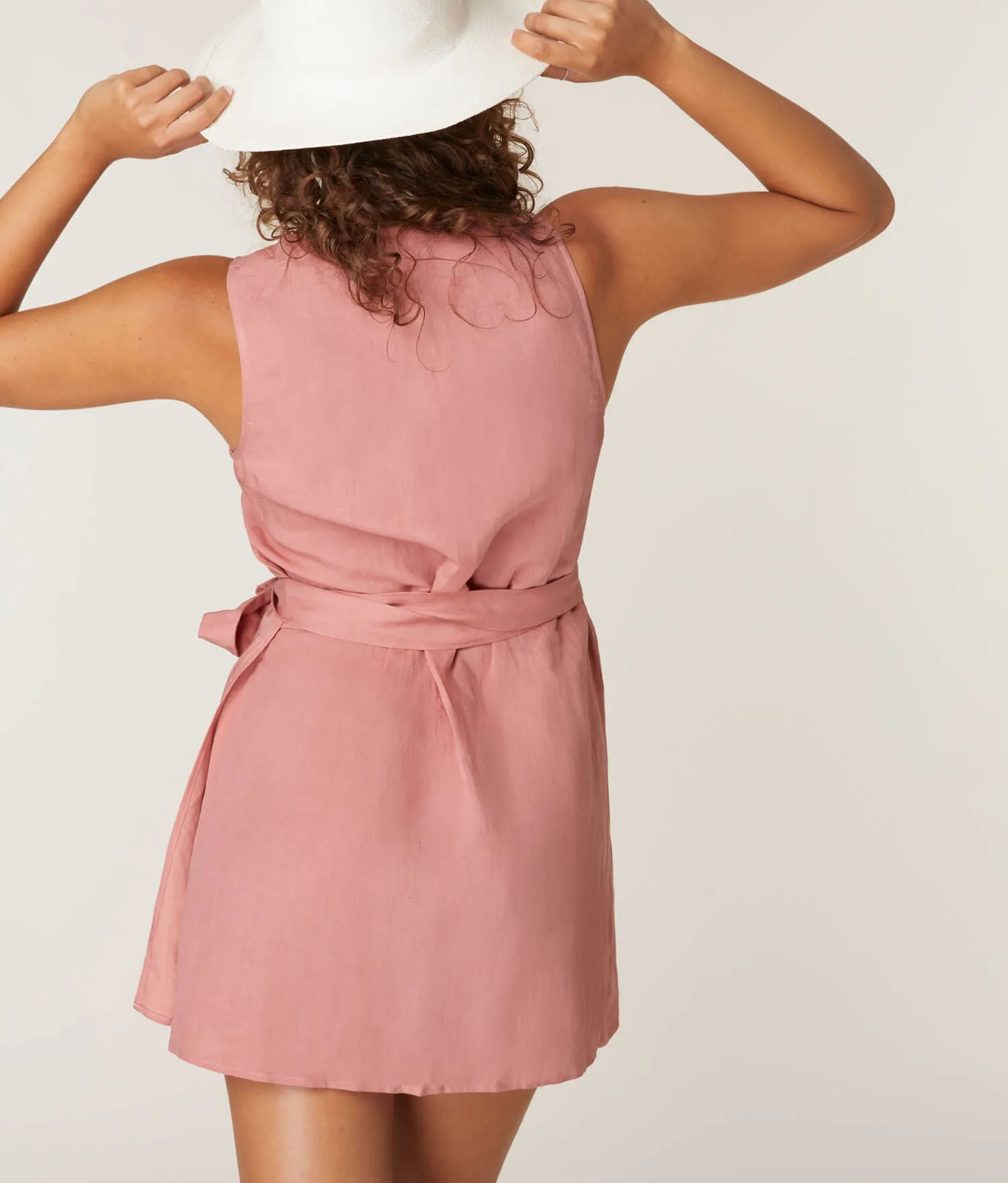 The Cacela Dress - Linen - Sunset