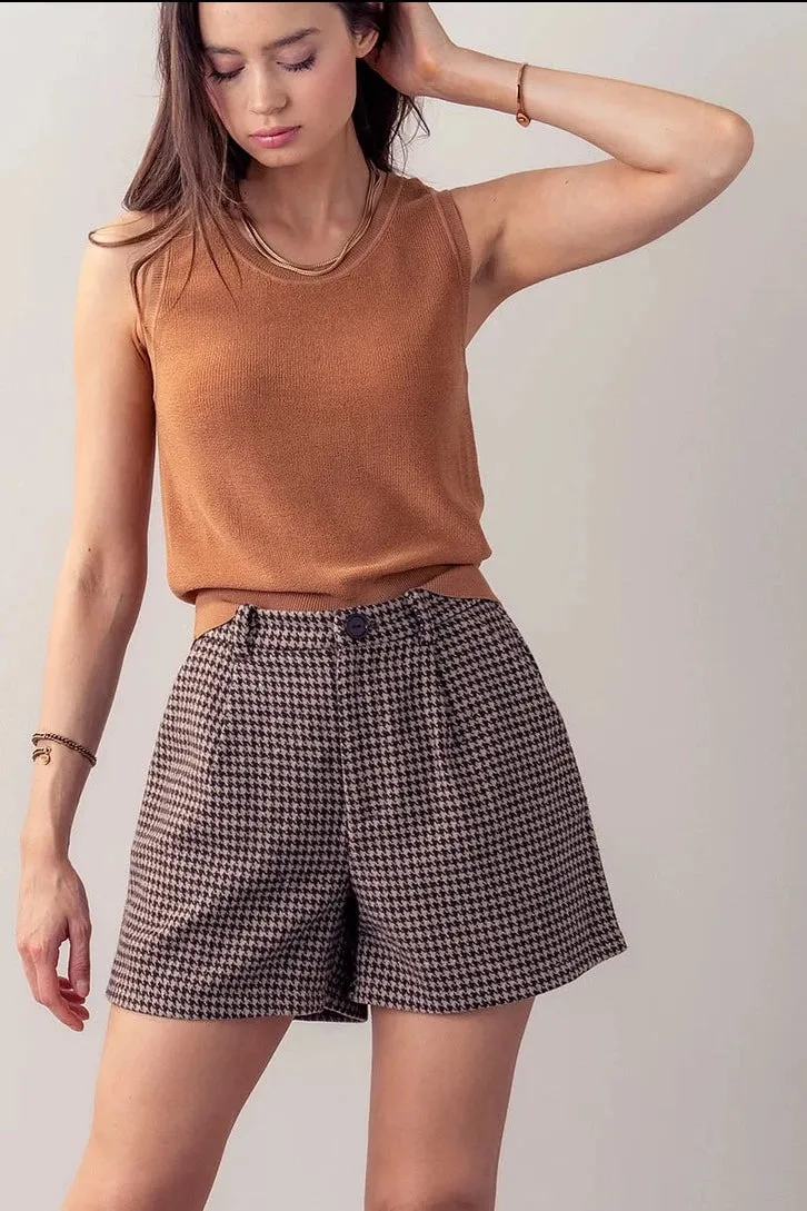 The Estelle Vintage Shorts - Coffee