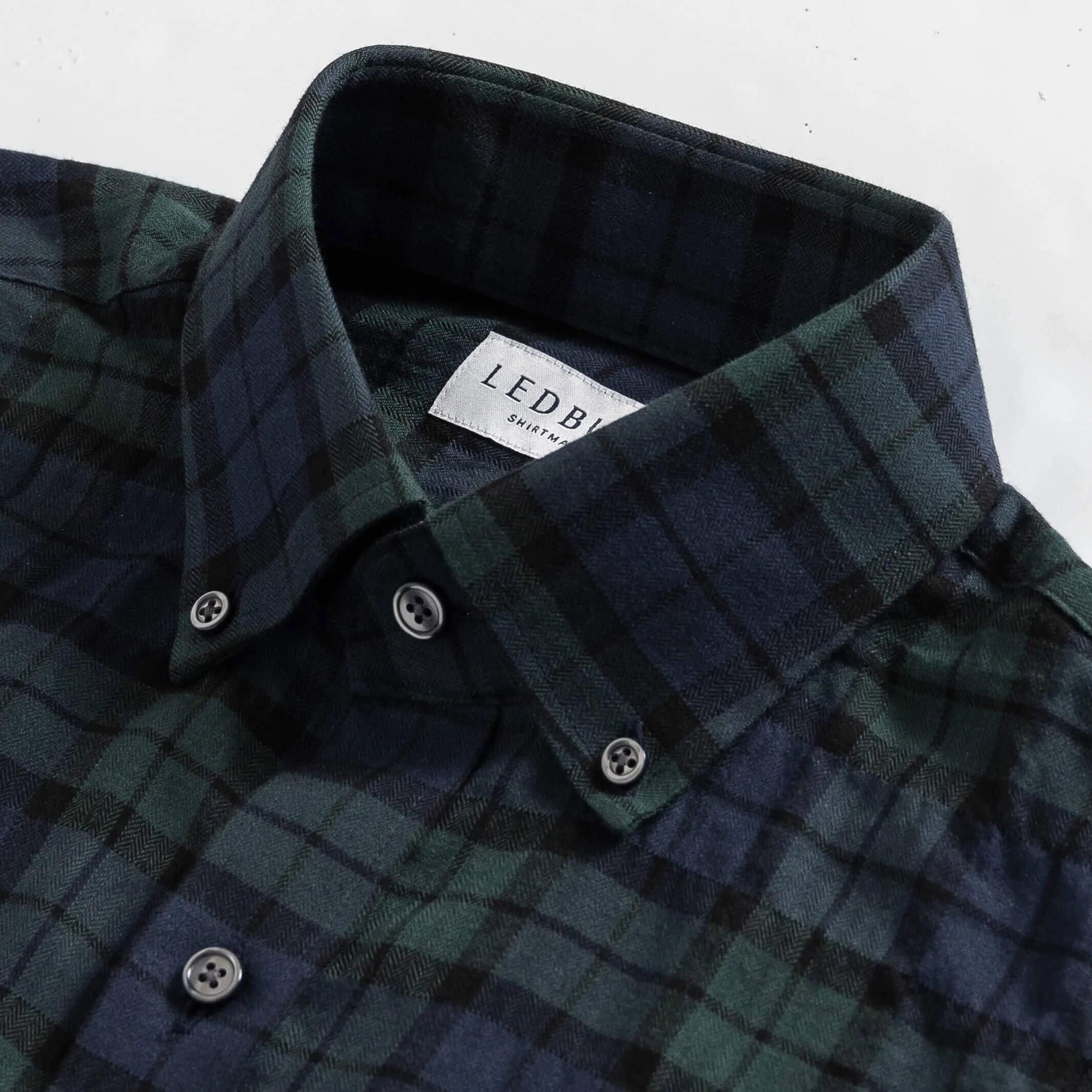 The Evergreen Brooks Brushed Herringbone Custom Shirt