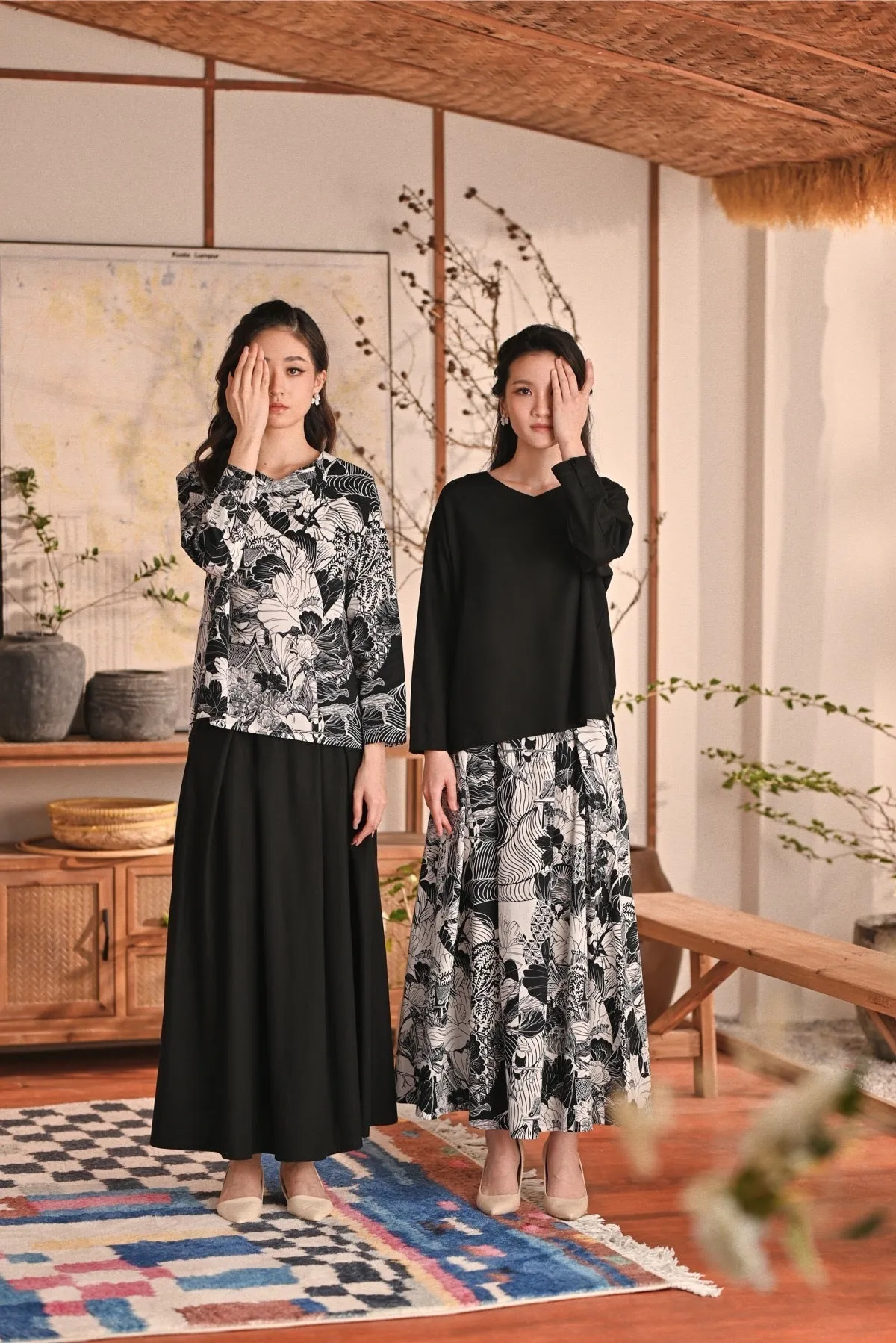 The Heiwa Women A-Line Skirt - Sumi