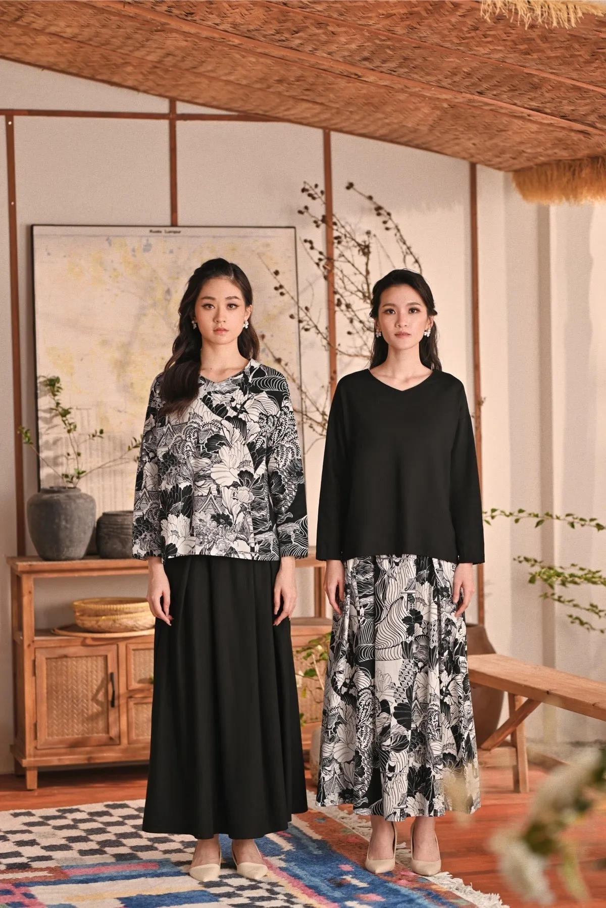 The Heiwa Women A-Line Skirt - Sumi