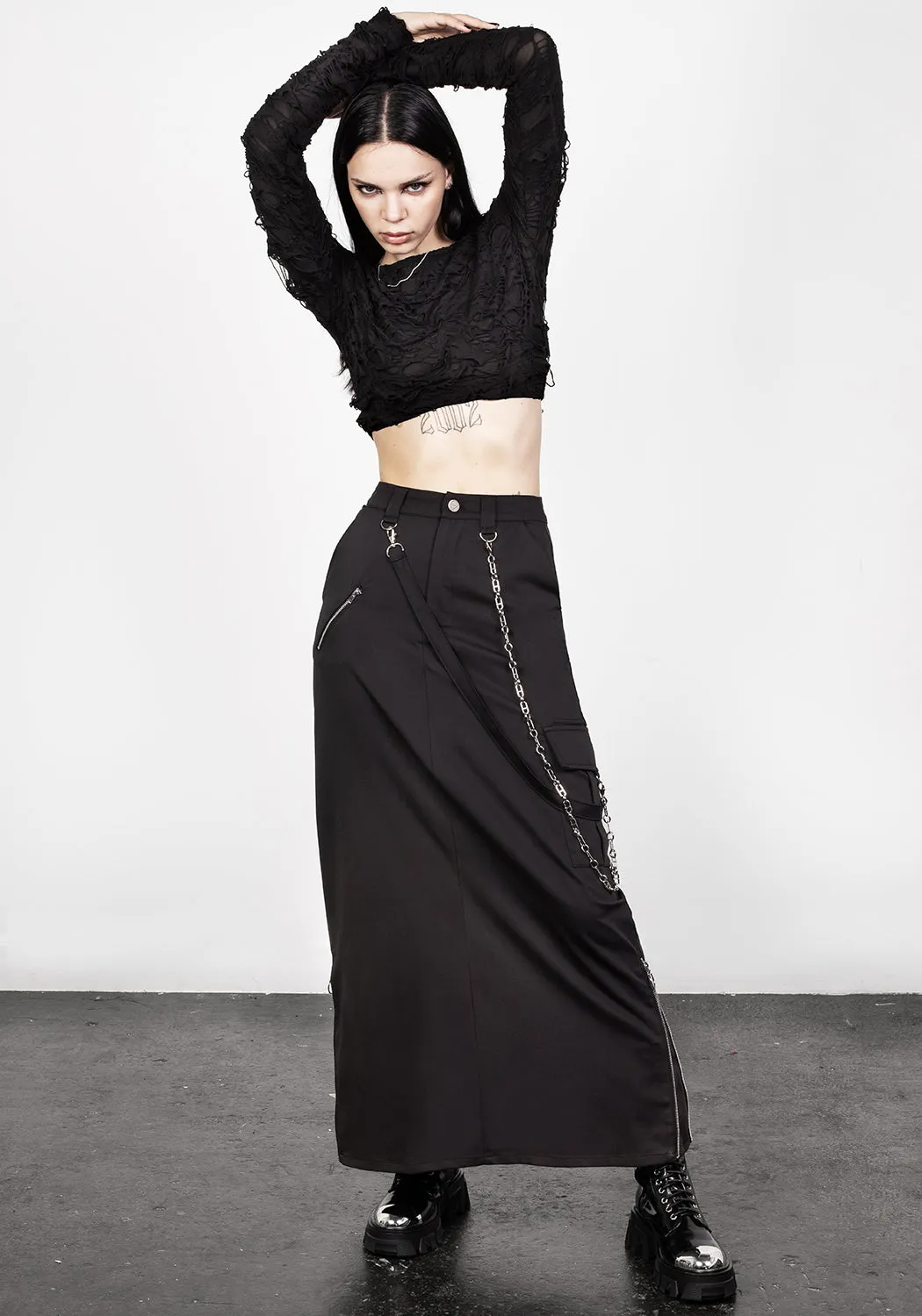 Thrash Hardware Maxi Skirt