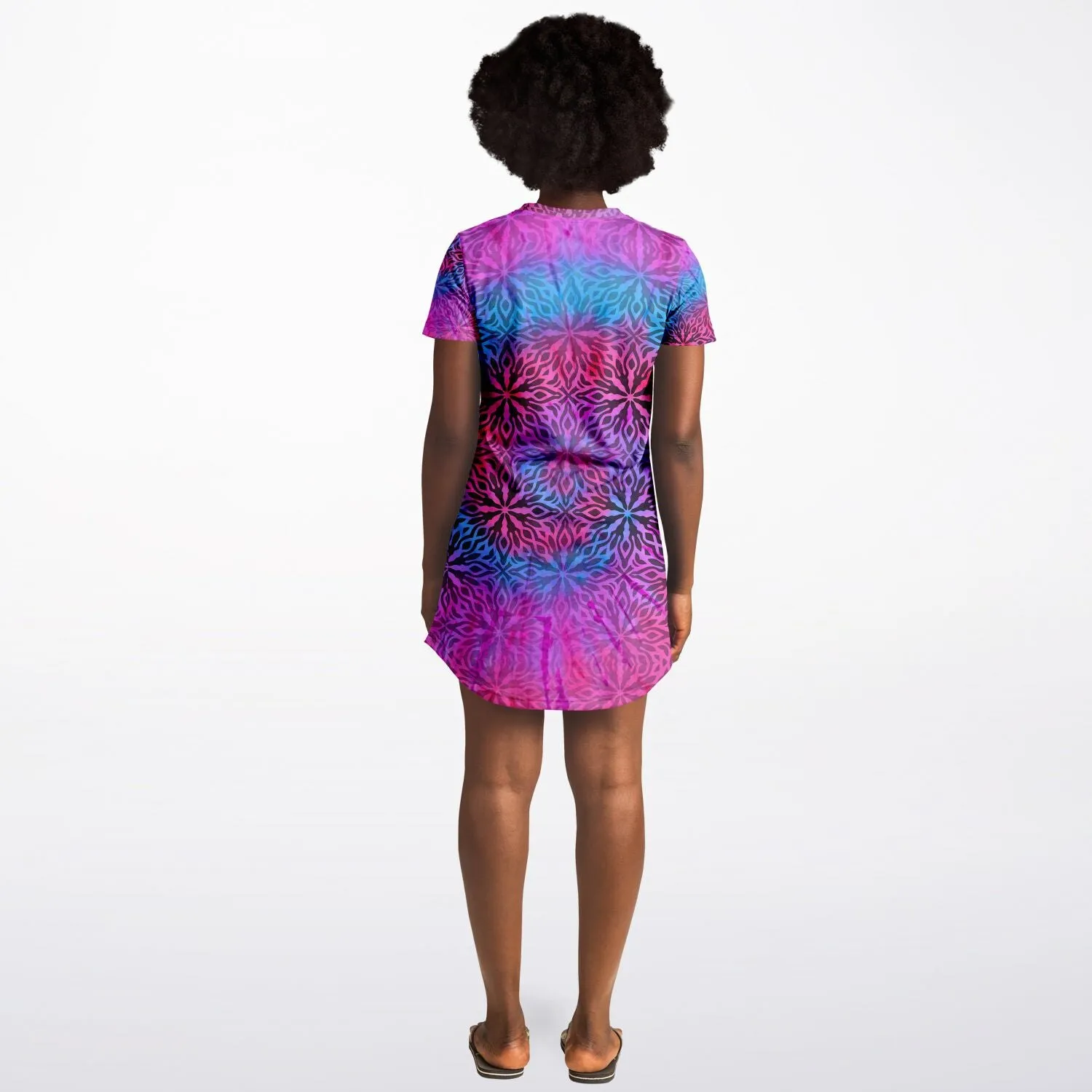 Tie-Dye Mandala T-Shirt Dress