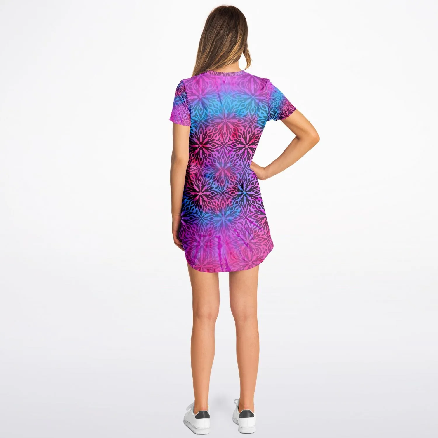 Tie-Dye Mandala T-Shirt Dress