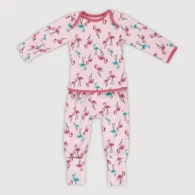 Tropical Land Baby Easywear Romper (Printed Pink)