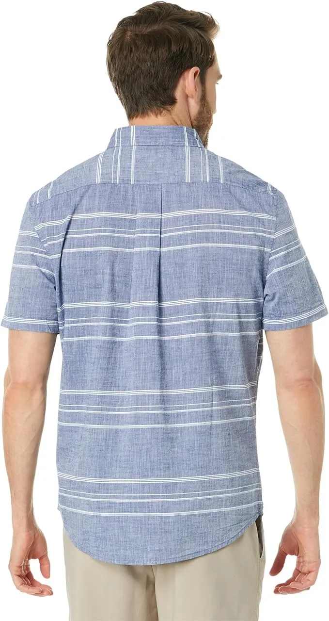 U.S. Polo Assn. Short Sleeve Yarn-Dye Slub Poplin Woven Shirt